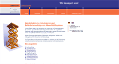 Desktop Screenshot of albrecht-liftsysteme.de